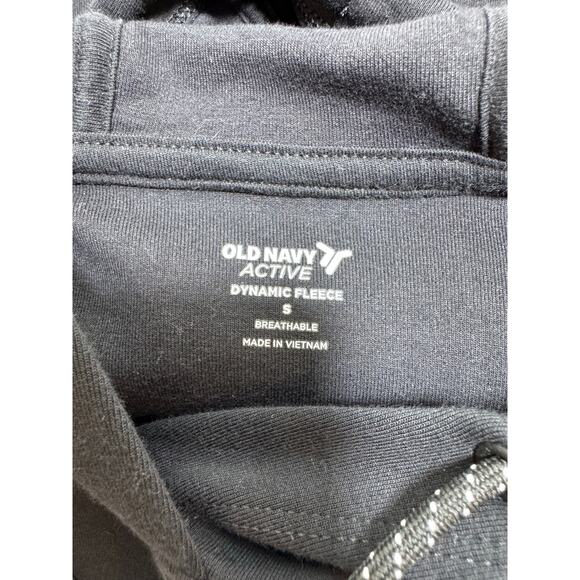 Old Navy Dynamic Fleece Sz Small Black Hoodie Zippered Pockets Youth - Picture 4 of 7